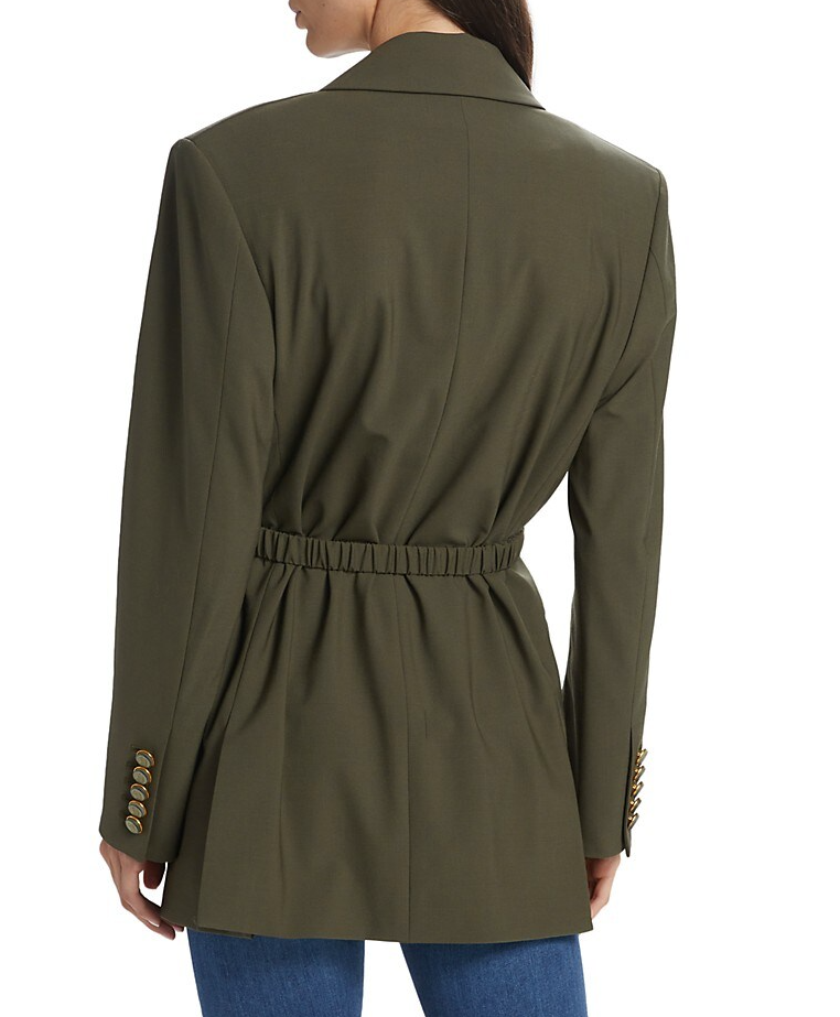 Veronica Beard Hutchinson Wool-Blend Dickey Jacket, Loden