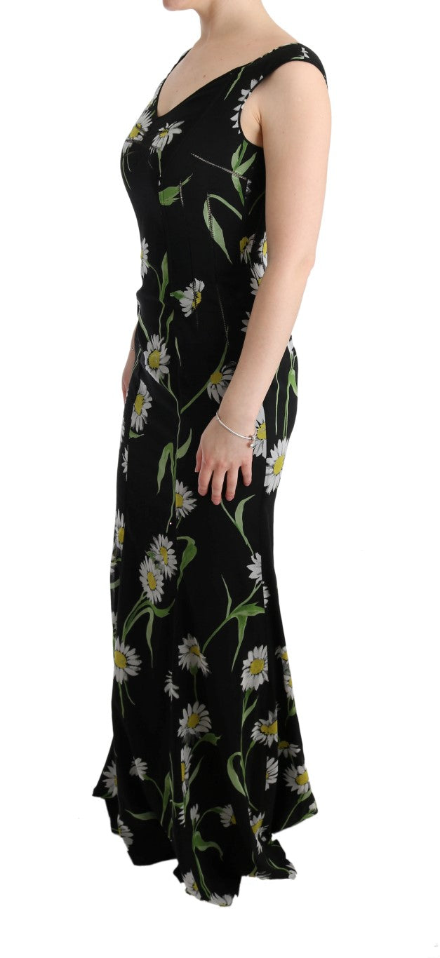 Dolce & Gabbana Sunflower Print Full Length Sheath Women's Dress