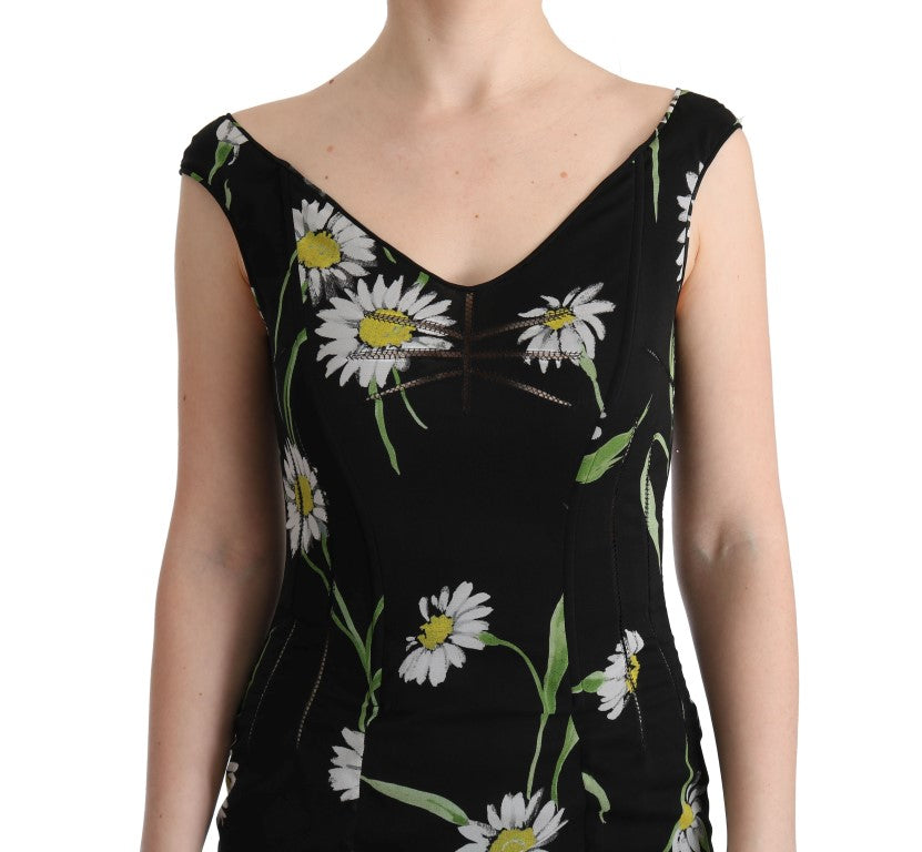 Dolce & Gabbana Sunflower Print Full Length Sheath Women's Dress