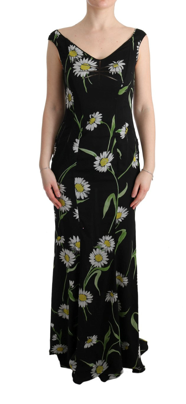 Dolce & Gabbana Sunflower Print Full Length Sheath Women's Dress