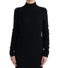 Dolce & Gabbana Black Stretch Long Gown Sheath Women's Dress