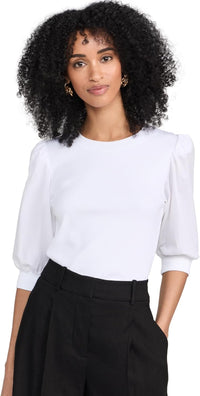 Veronica Beard Jean Women's Crew Neck Coralee Top, White White