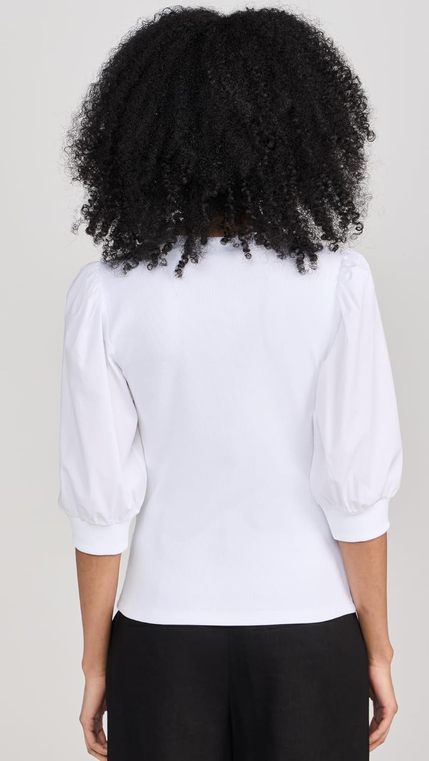 Veronica Beard Jean Women's Crew Neck Coralee Top, White