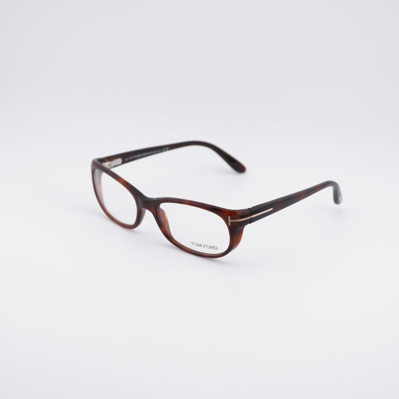 Tom Ford Tom Ford Eyeglasses Rectangle Full Rim, Havana Frame and Clear Demo Lenses Lens FT5229052