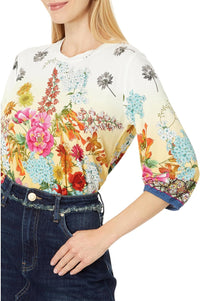 Johnny Was Women's Delite Puff Sleeve Top Multicolor