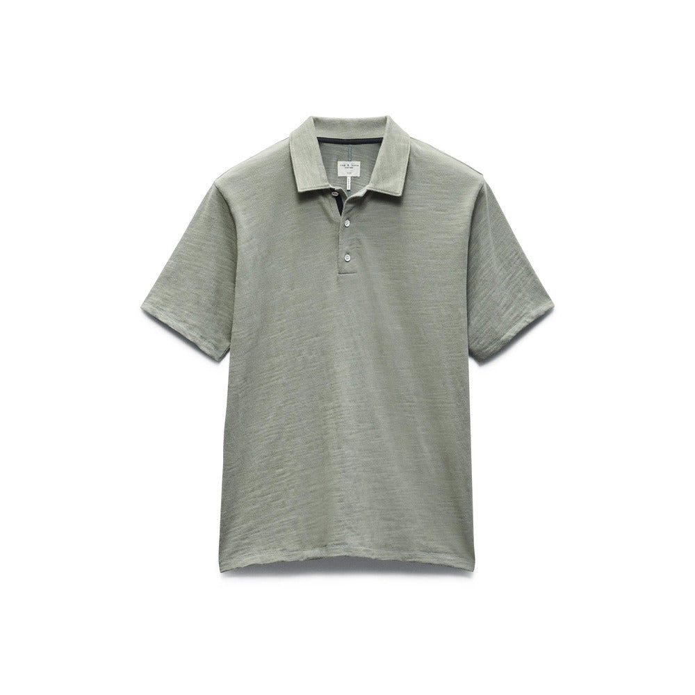 Rag & Bone Men's Classic Flame Polo Shirt, Dark Mint Dark Mint