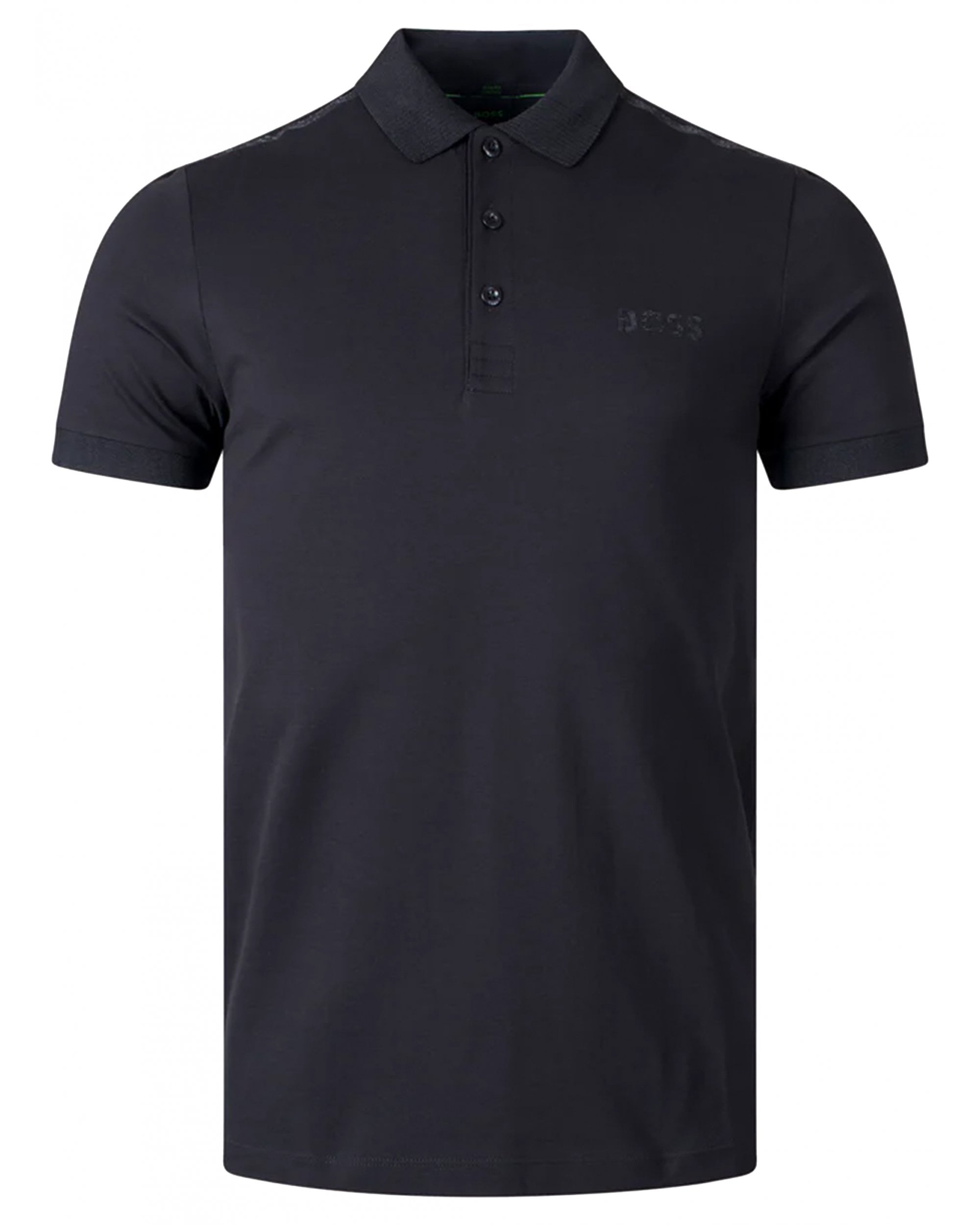 Hugo Boss Men's Paule Slim Fit Mirror Short Sleeve Polo Shirt, Black Black