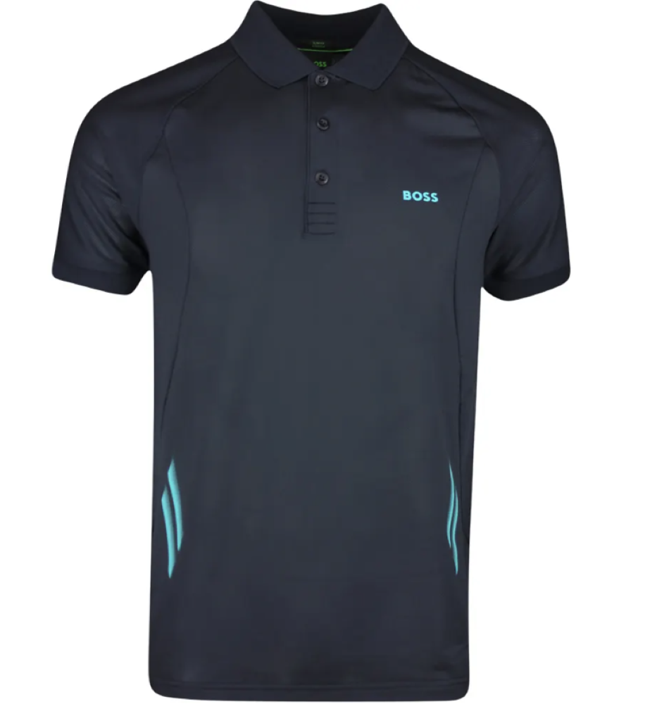 Hugo Boss Men's Piraq Active 1 Training Polo Shirt, Navy Navy