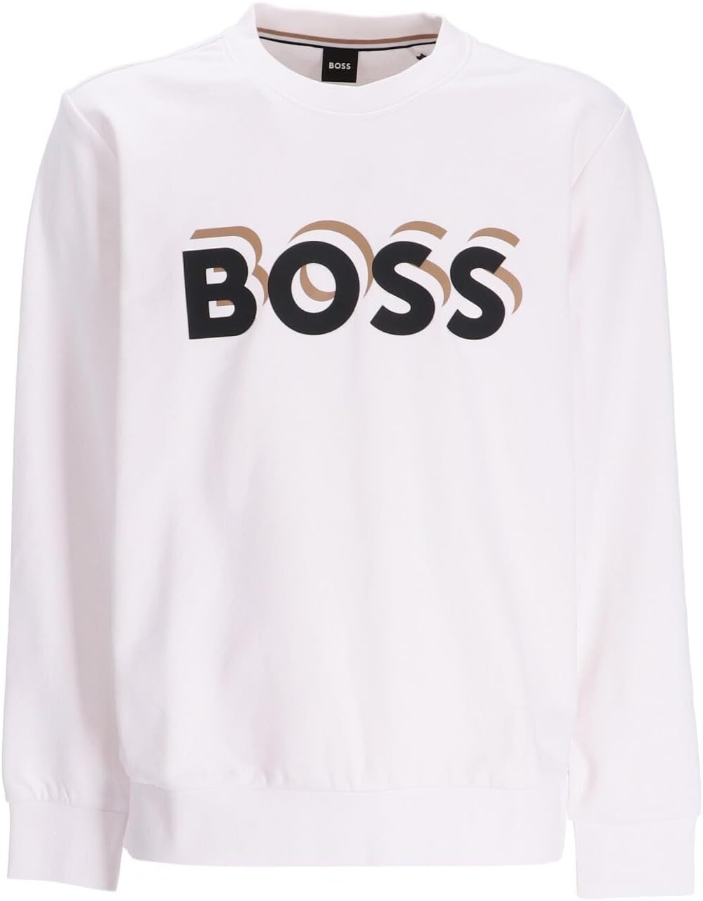 Hugo Boss Men's Soleri Logo Crew Neck Sweatshirt, White M White