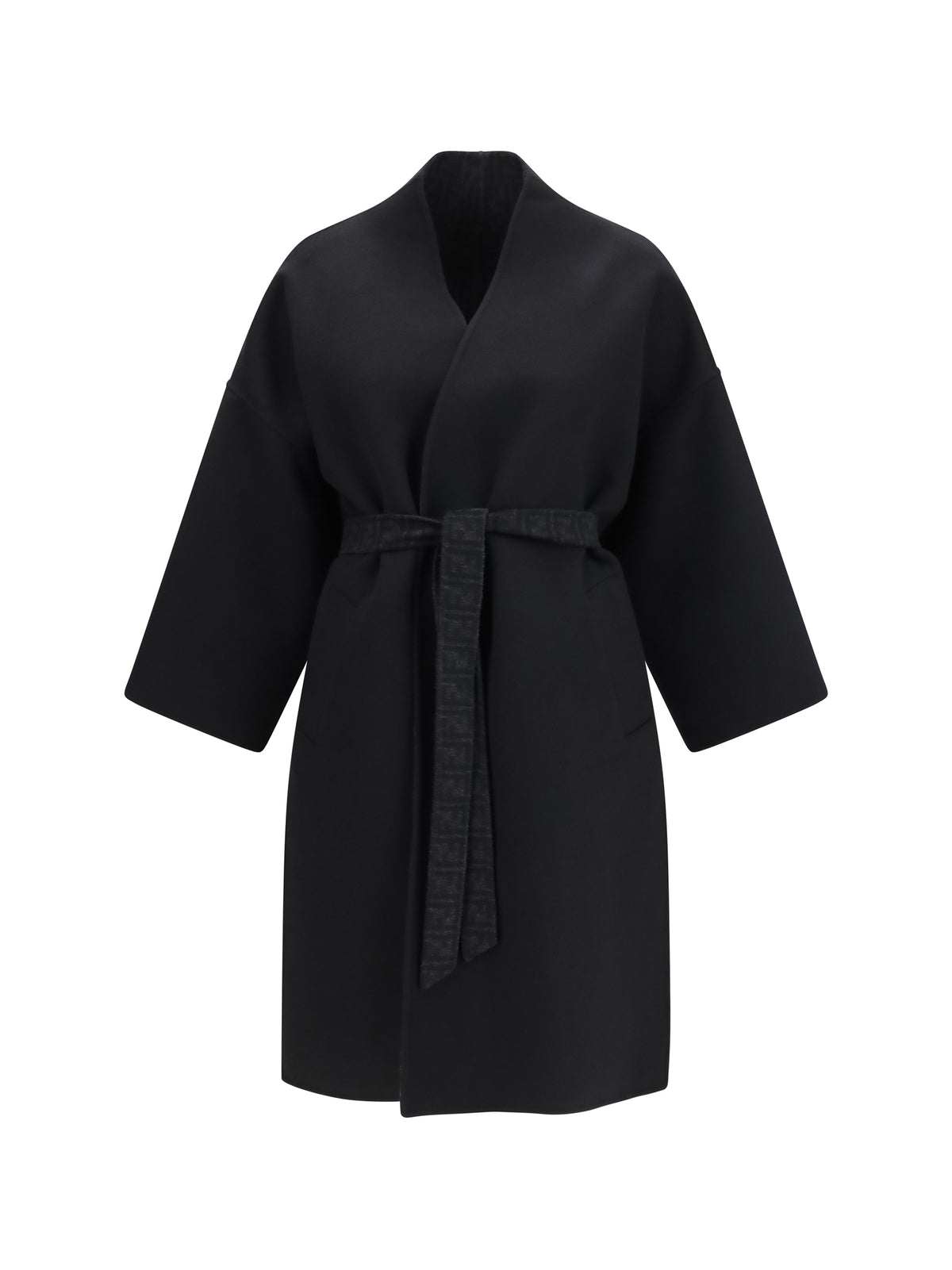 Fendi Women Ff Zucca Wool Coat