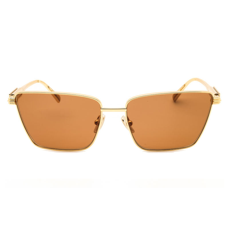 Salvatore Ferragamo Salvatore Ferragamo Sunglasses Cat Eye Full Rim, Gold Frame and Grey Lens SF331S738