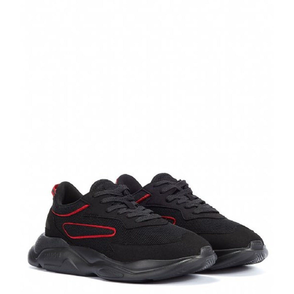 Hugo Men's Leon Running Sneaker, Black Black