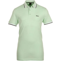 Hugo Boss Men's Paddy Short Sleeve Contrast Color Polo Shirt, Pastel Green Pastel Green