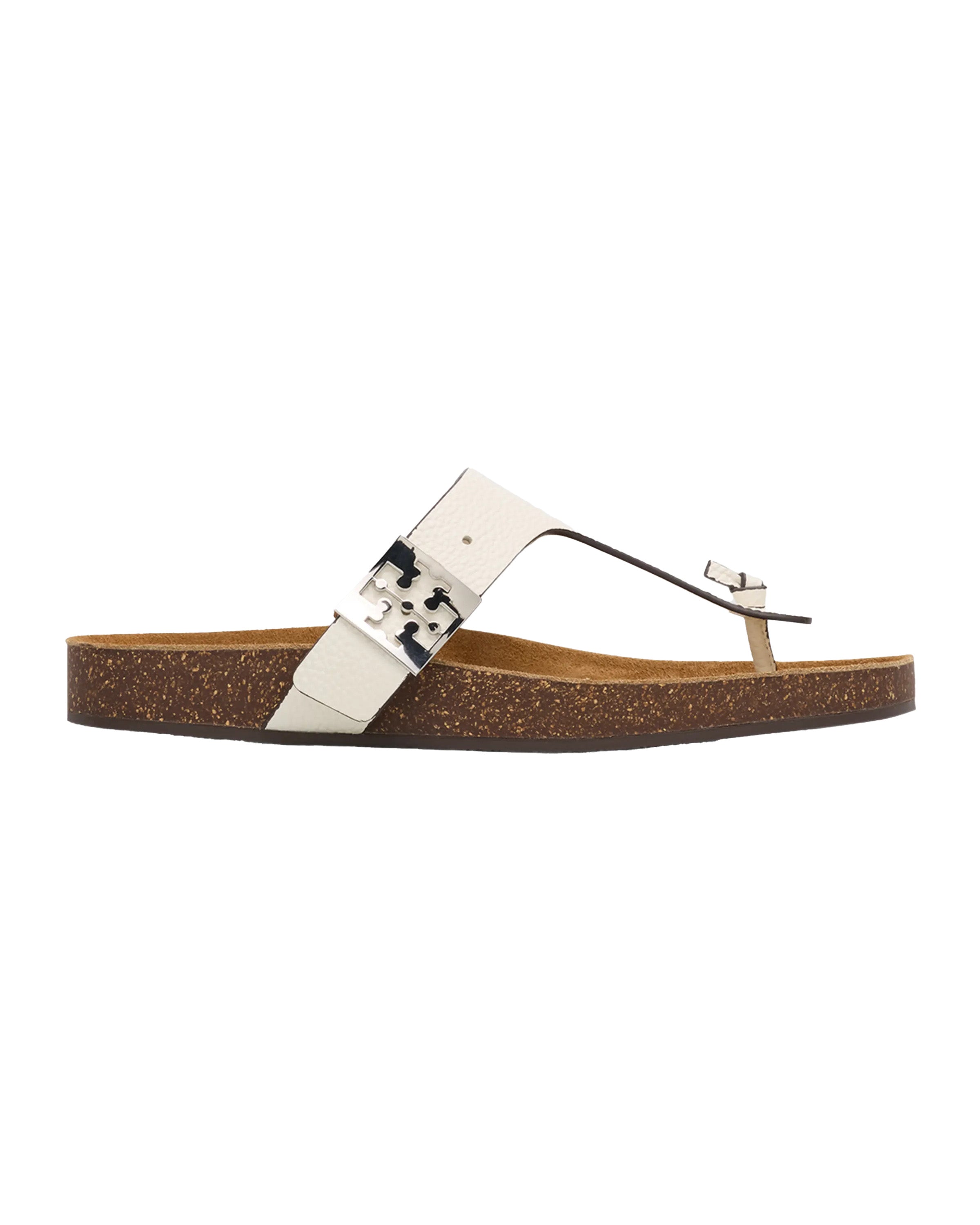 Tory Burch Women's Mellow Croc Embossed Thong Sandals, Blanc/Light Oak Blanc Light Oak