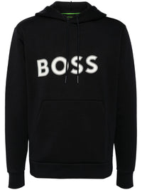 Hugo Boss Men's Soody 1 Rubberized Logo Hoodie Sweatshirt, Navy Navy