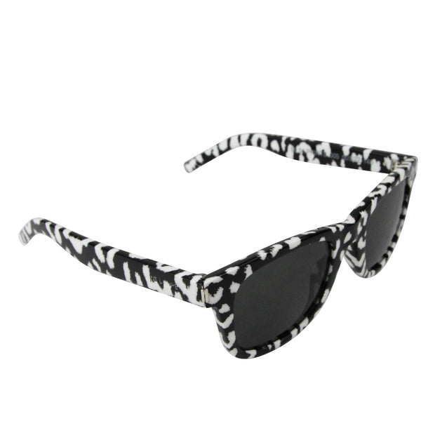 Saint Laurent Unisex White / Black Cheetah Print Sunglasses