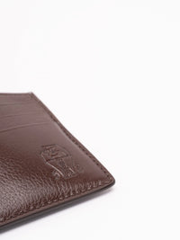 Brunello Cucinelli Men Brushed Leather Card Holder