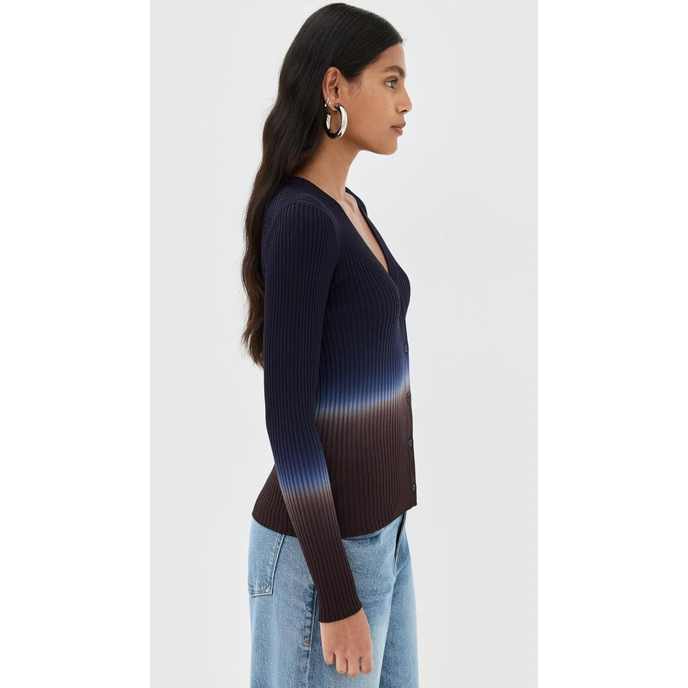 Staud Women's Ribbed Cargo Sweater, Twilight Dip Dye