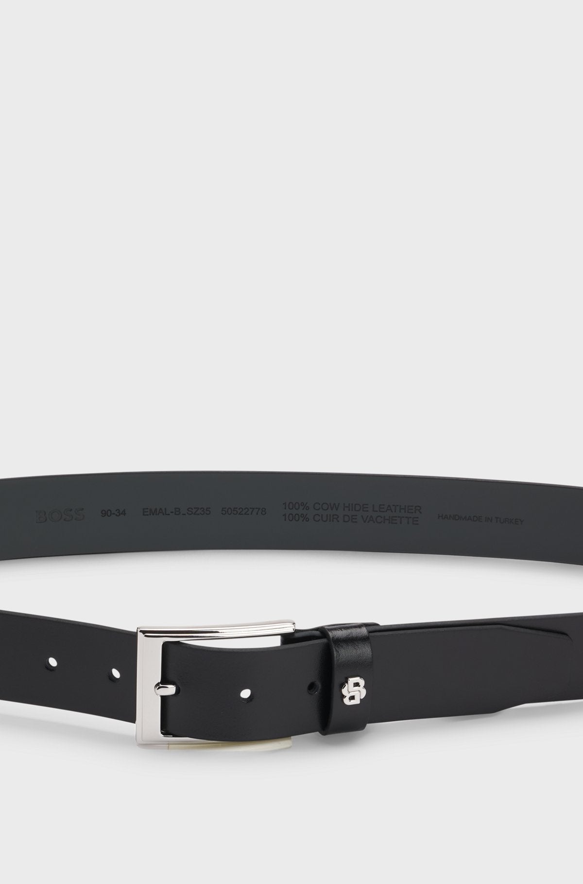 Hugo Boss Men's Emal B Leather Belt, Black – Bluefly