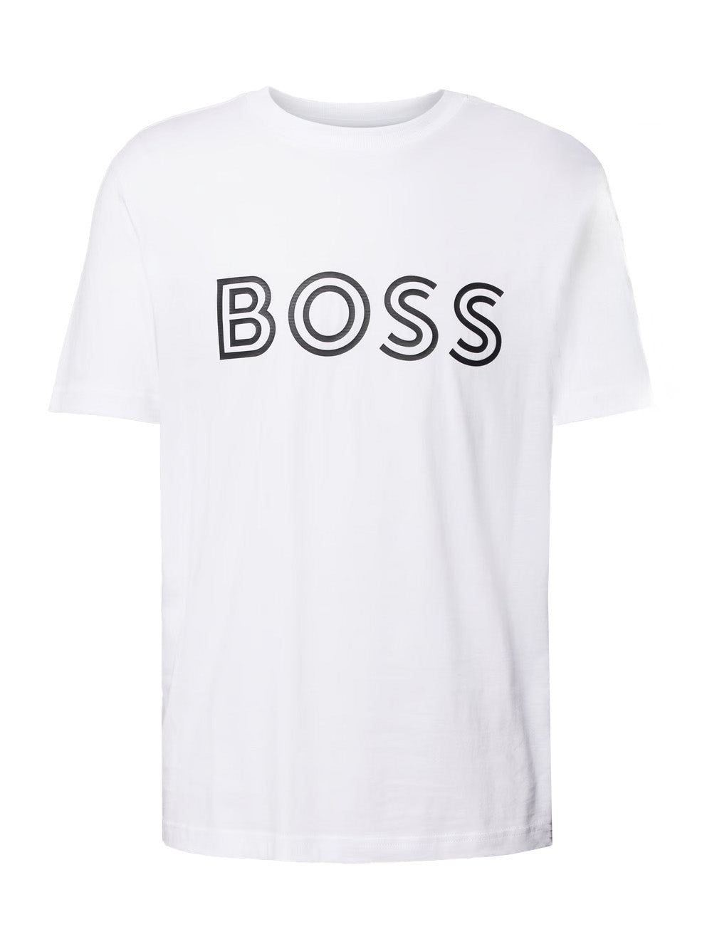 Hugo Boss Men's Tee 1 Outlined Logo T-Shirt, White XXL White