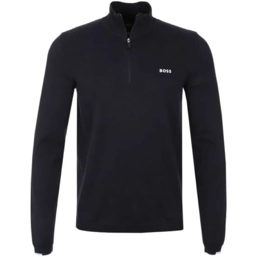 Hugo Boss Men's Ever-X Tech Flex Quarter-Zip Sweatshirt, Black Black