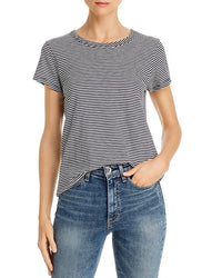 rag & bone Women's The Slub Stripe Tee, Salute Multi