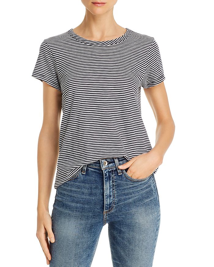 rag & bone Women's The Slub Stripe Tee, Salute Multi