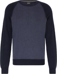 Hugo Boss Men's Dairon Wool Crew Neck Sweater, Navy Navy