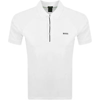 Hugo Boss Men's Paddy 2 Short Sleeve Stripe Placket Polo, White XXL White