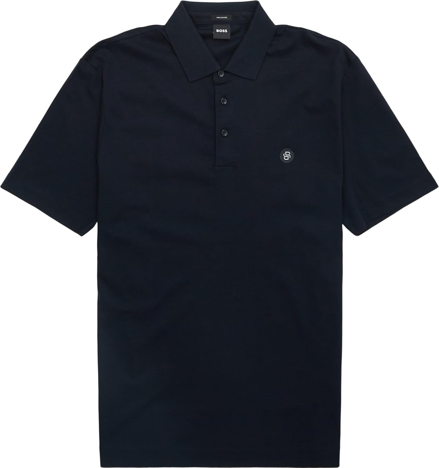 Hugo Boss Men's Parris 01 Metal Logo Polo Shirt, Navy Navy