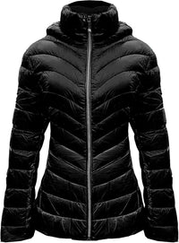 Michael Michael Kors Women's Down Chevron Packable Jacket, Black Black