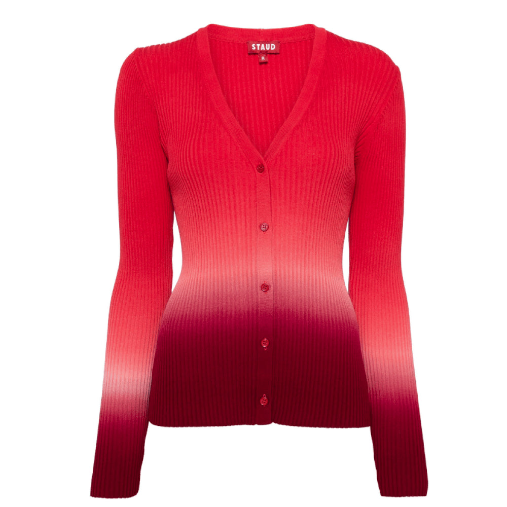 Staud Women's Ribbed Cargo Sweater, Dusk Dip Dye L Dusk Dip Dye