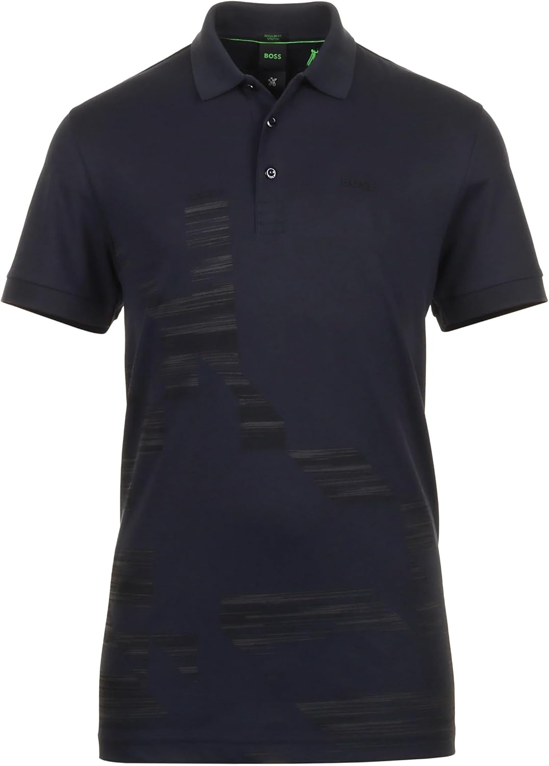 Hugo Boss Men's Paddy 6 Printed Short Sleeve Polo, Navy Navy