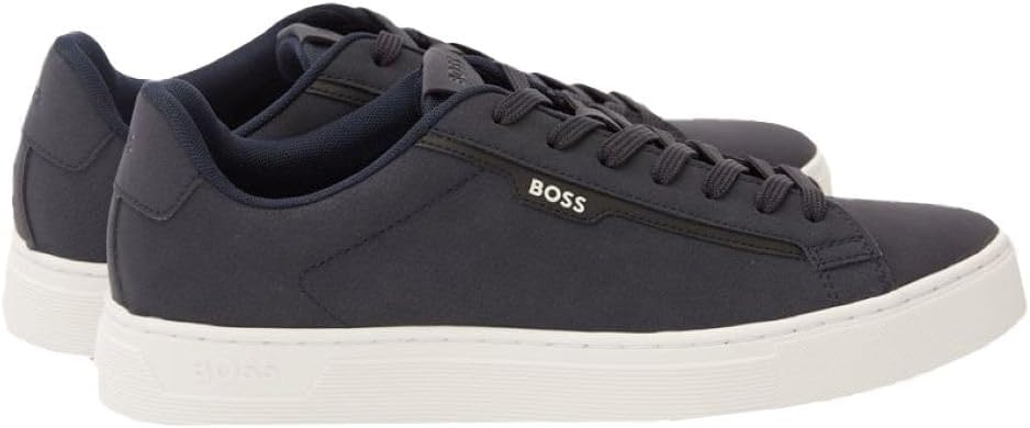 Hugo Boss Men's Rhys Cupsole Tennis Sneaker, Dark Blue Dark Blue