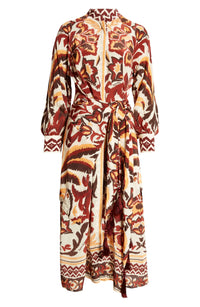 Farm Rio Women's Maxi Dress, Toucans Scarf Cream Toucans Scarf Cream