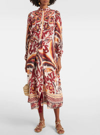Farm Rio Women's Maxi Dress, Toucans Scarf Cream