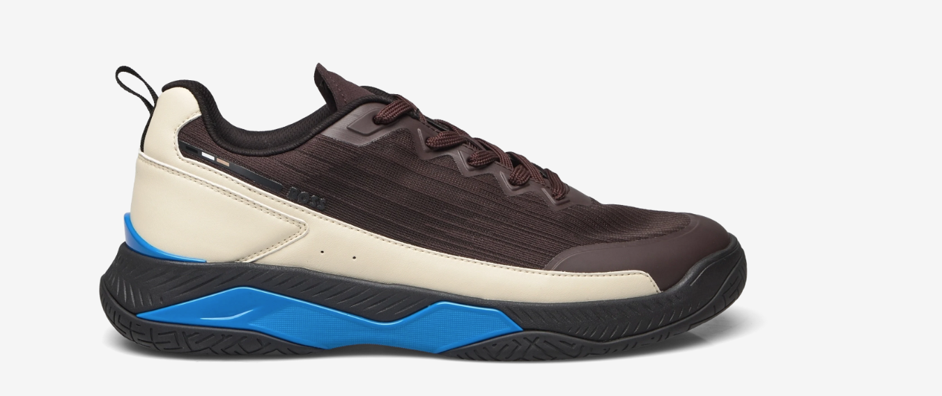 Hugo Boss Men's Courtside Tennis Shoe, Open Brown 12 Open Brown