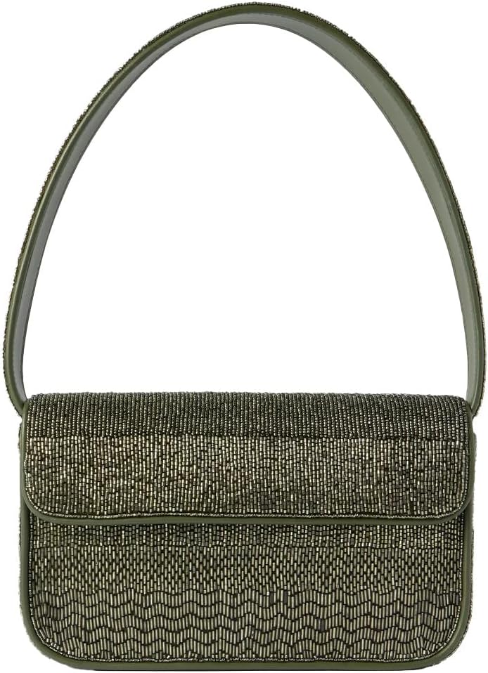 STAUD Women's Tommy Beaded Bag, Avocado One Size Avocado