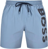 Hugo Boss Men's Octopus Swim Trunks, Light Blue Berry, Large Light Blue Berry