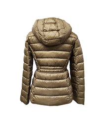 Michael Michael Kors Women's Hooded Packable Jacket, Dark Camel, L