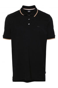 Hugo Boss Men's Parlay 190 Cotton Short Sleeve Polo T-Shirt, Black, Large1