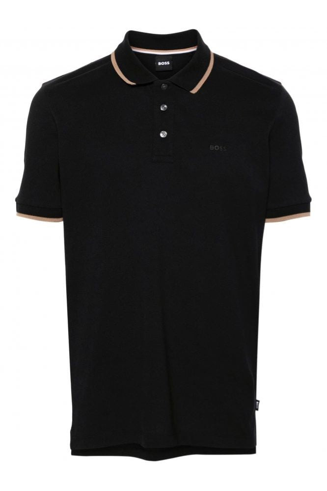 Hugo Boss Men's Parlay 190 Cotton Short Sleeve Polo T-Shirt, Black, Large1