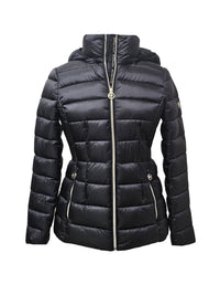 Michael Michael Kors Women's Hooded Packable Jacket, Black, L1