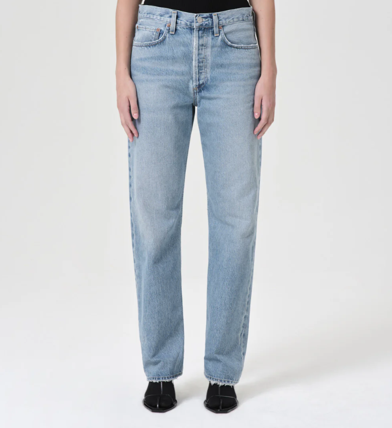 Agolde Women's Kelly High-Rise Relaxed Straight Jeans, Harmonic