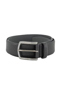 Hugo Boss Men's Claus Grained Leather Belt, Black, 32 110 Black