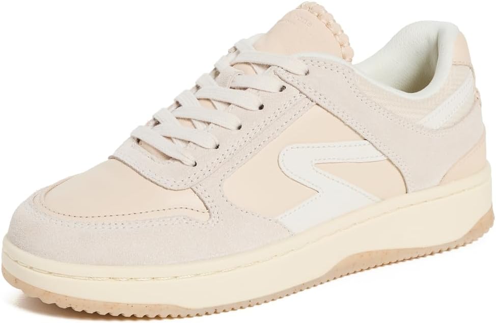 rag & bone Women's Lace-Up Retro Tennis Sneaker, Greige, 101