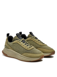 Hugo Boss Men's Titanium Evo Running Sneakers, Dark Green, 10 Dark Green