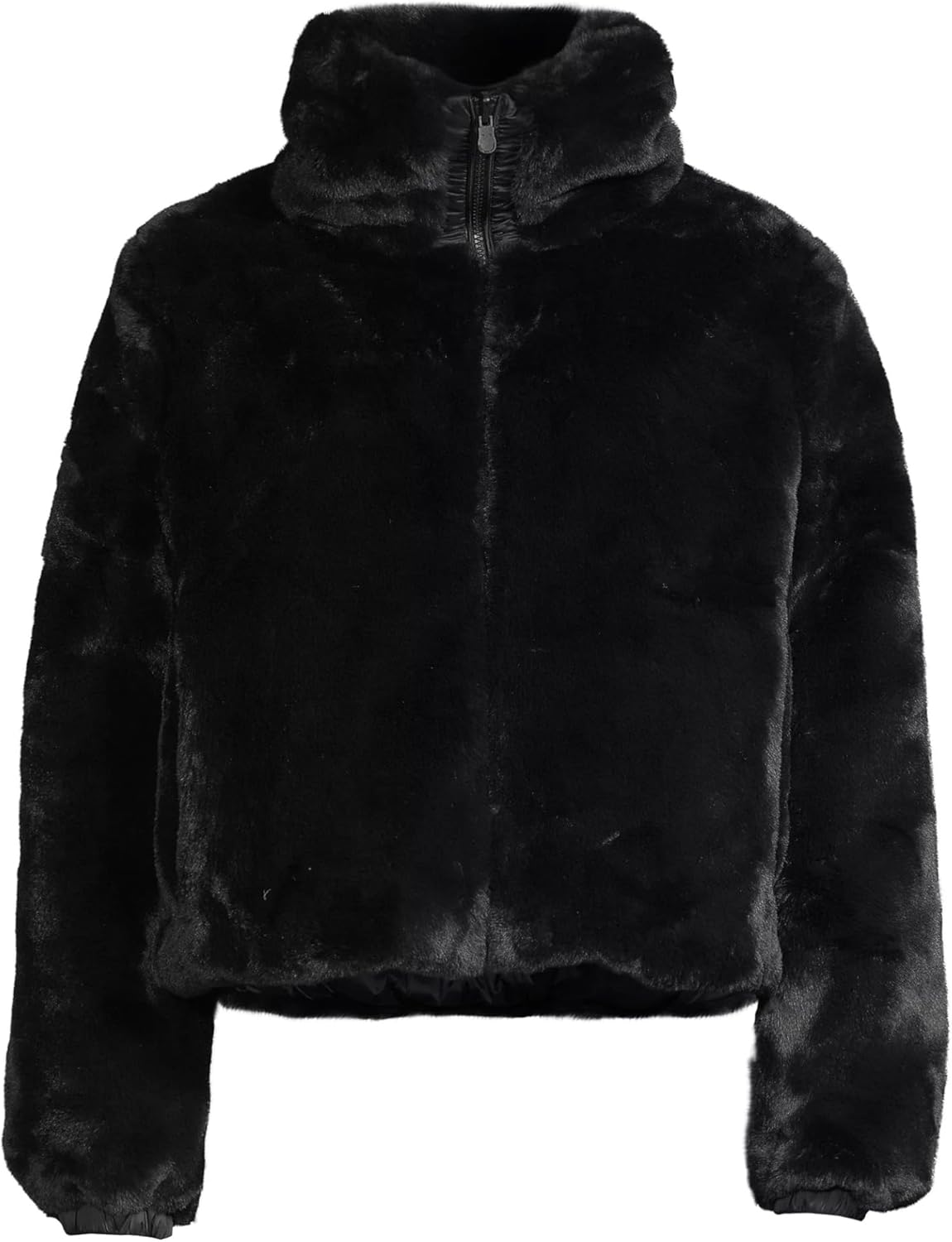 Save the Duck Women's Jeon Faux Fur Jacket, Black, 1 Black