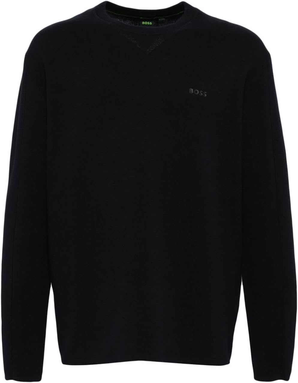 Hugo Boss Men's Rildor Crew Neck Cotton Sweater, Navy Navy