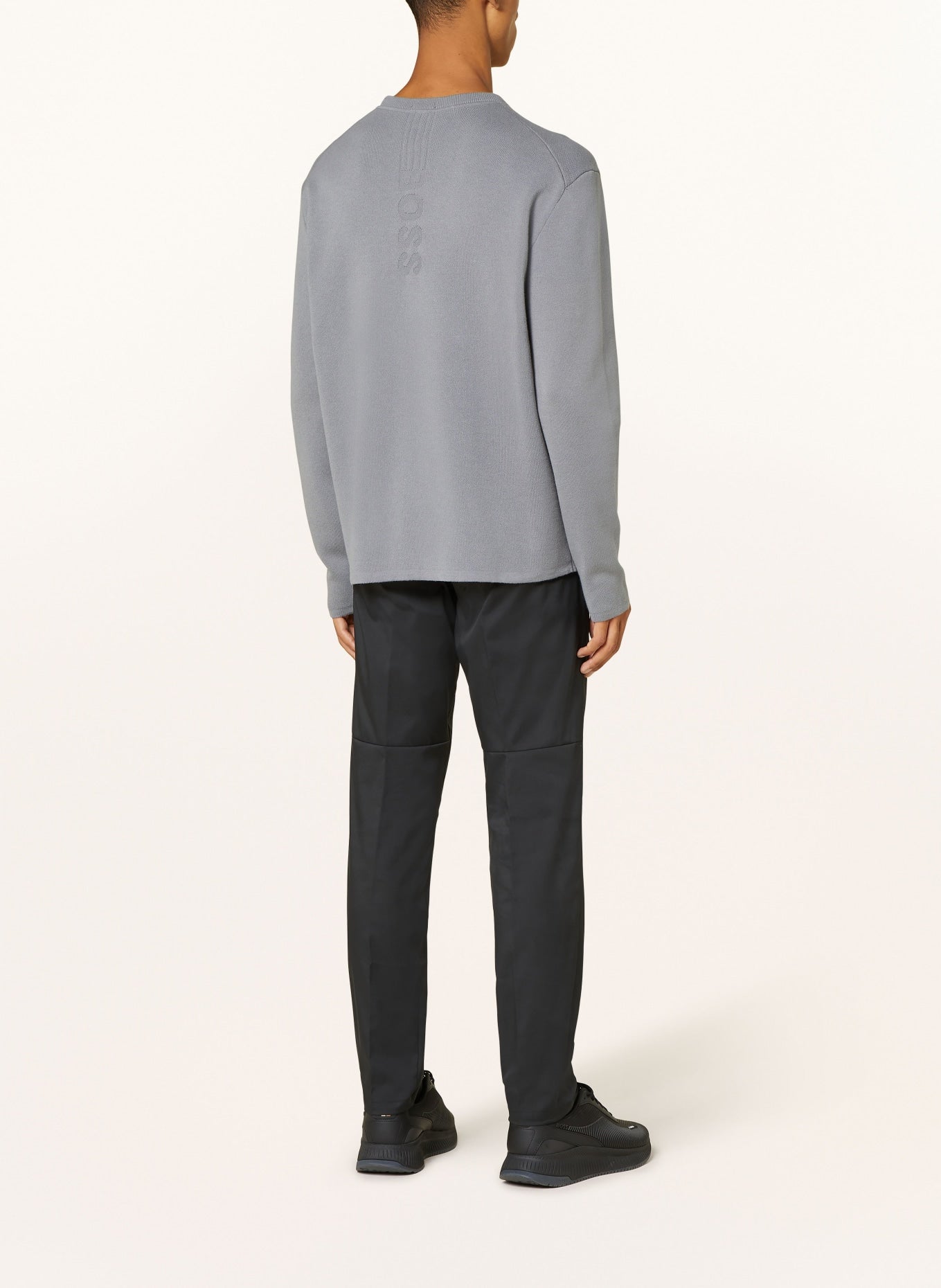 Hugo Boss Men's Rildor Crew Neck Cotton Sweater, Navy